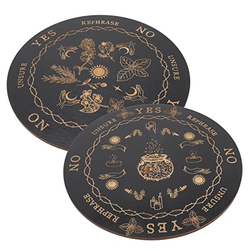 Milisten 2 Stück Tarotkarten Aus Holz Retro Pendel Tarottisch Nachrichtentafel Wünschelrute Wahrsagetafel Rustikale Tafel Spirit Board Mit Wünschelrute Wahrsageteile Schwarz Milisten 2 Stück Tarotkarten Aus Holz Retro Pendel Tarottisch Nachrichtentafel Wünschelrute Wahrsagetafel Rustikale Tafel Spirit Board Mit Wünschelrute Wahrsageteile Schwarz von Milisten