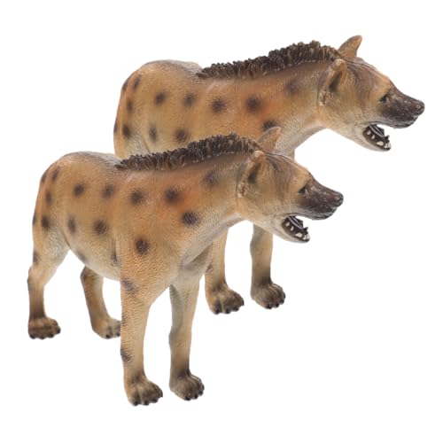Milisten 2 Stück Teiliges Afrikanisches Hyänen tierspielzeug aus Sicherem Kunststoff Realistische Wildtierfiguren für Ab Jahren Pädagogisches Lernspielzeug Umweltbewusstsein und Sozialem von Milisten
