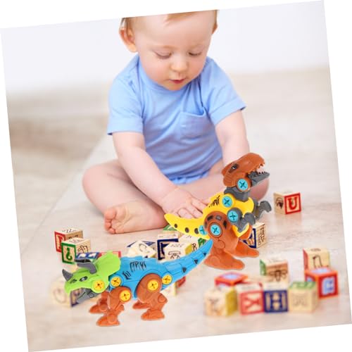 Milisten 2 Stück Teiliges Dinosaurier Bastelset für DIY Lernspielzeug mit Schraubendreher Pädagogisches Dinosaurier Modell zum Zusammenbauen Fördert Feinmotorik und Kreativität von Milisten