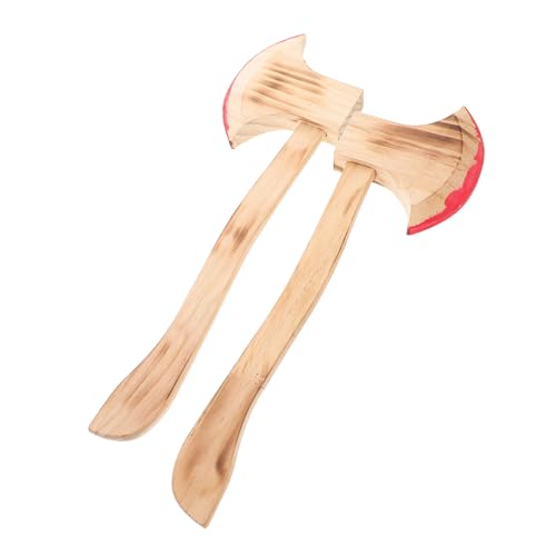 Milisten 2 Stück Teiliges Holz Axt mit Bluteffekt Realistische Festival Deko und Cosplay Requisite für Horror Kostüm Party Prank Prop für Mottopartys und Halloween Events von Milisten