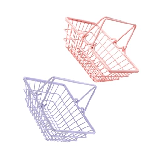 Milisten 2 Stück Teiliges Mini Einkaufsbasket mit Griffen Süßer Kleiner Drahtkorb Violett Kindgerechtes für Kleinkinder und Mädchen Vielseitiger Aufbewahrungskorb für Snacks Bürobedarf Milisten 2 Stück Teiliges Mini Einkaufsbasket mit Griffen Süßer Kleiner Drahtkorb Violett Kindgerechtes für Kleinkinder und Mädchen Vielseitiger Aufbewahrungskorb für Snacks Bürobedarf von Milisten