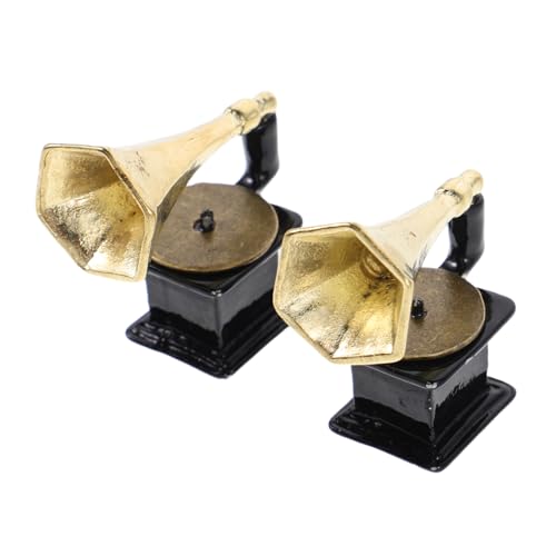 Milisten 2 Stück Teiliges Miniatur-Phonograph Realistisch Gestaltete Retro-Plattenspieler Figuren für Puppenhaus-Dekoration Vintage Musikzimmer Möbel Stilvolle Party Wohnraumaccessoires Milisten 2 Stück Teiliges Miniatur-Phonograph Realistisch Gestaltete Retro-Plattenspieler Figuren für Puppenhaus-Dekoration Vintage Musikzimmer Möbel Stilvolle Party Wohnraumaccessoires von Milisten