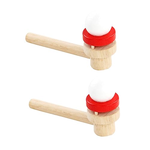 Milisten 2 Stück Teiliges Schwebende Holzpustebälle Interaktives Atemtrainingsspielzeug für Jungen und Mädchen Buntes Design Geeignet für Indoor und Outdoor Spiel Pädagogisches von Milisten