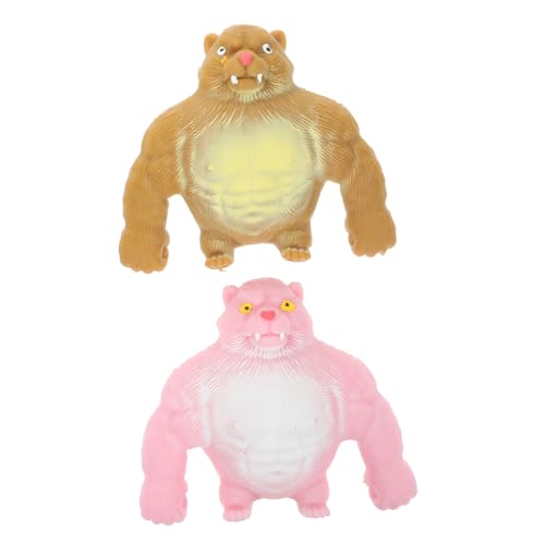 Milisten 2 Stück Teiliges Tiger quetschspielzeug aus Dehnbarem Material Sensorisches Handspielzeug zur Stressreduktion Elastisches Fingerspielzeug für Erwachsene und Zufällige Farbe von Milisten