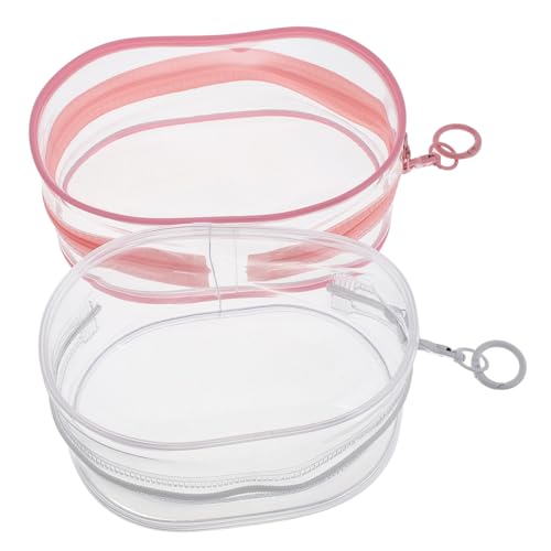 Milisten 2 Stück Transparente Puppenaufbewahrungstasche mit Schlüsselanhänger PVC Mini Figuren Organizer für Sammlerstücke Elegantes Design zur Präsentation von Puppen und Figuren von Milisten