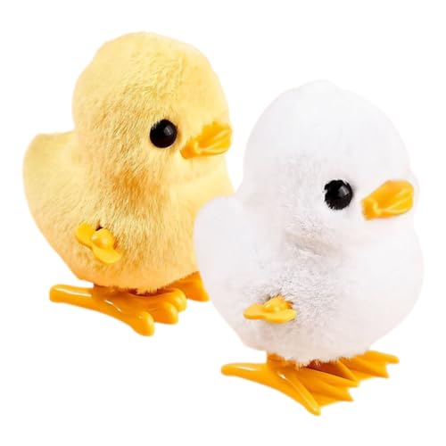 Milisten 2 Stück Uhrwerk-Plüsch-Küken für Ente Ostern Weihnachten Springendes Wind Up Ente Kinderspiele Gastgeschenke für PVC Milisten 2 Stück Uhrwerk-Plüsch-Küken für Ente Ostern Weihnachten Springendes Wind Up Ente Kinderspiele Gastgeschenke für PVC von Milisten