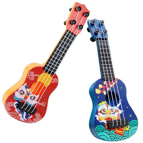 Milisten 2 Stück Ukulele Mini Gitarren Lernspielzeug Ab Jahren Langlebig Abriebfest Kindgerecht Farbenfrohes Musikinstrument für Jungen und Mädchen Geschenk und Raumdekoration von Milisten