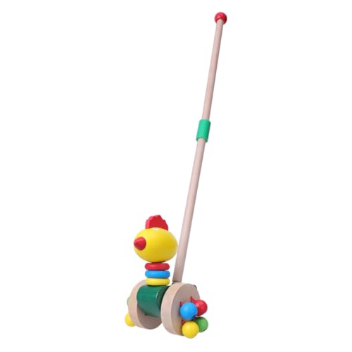 Milisten 2 Stück Walkerspielzeug Schiebespielzeug Walker Trolley Wagen aus Holz Trolley- für Hölzern von Milisten
