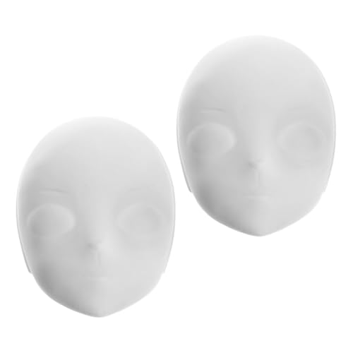 Milisten 2 Stück Weiße Diy Malbare PVC Masken für Halloween Cosplay Leichte und Bequeme Blank Masken für Handgemachte Kunst und Kostümpartys von Milisten