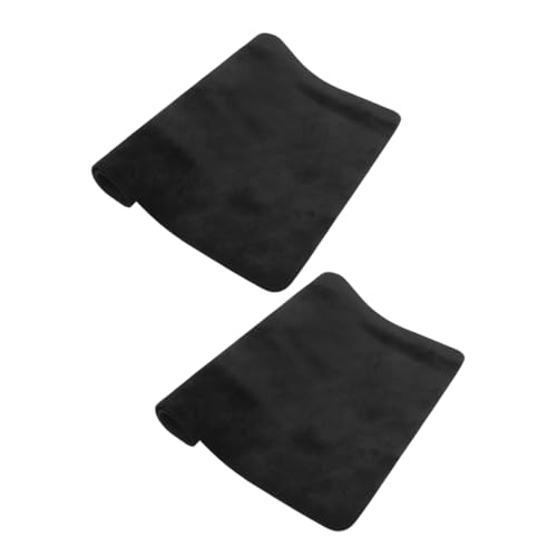 Milisten 2 Stück Zauberkartenmatte Party zubehör zaubermatte zaubertricks Mahjong-Matte für den Tisch Spieltischmatte Brettspiel-Tischmatte Brettspiel Matte Pokertischmatte Gummi Black von Milisten