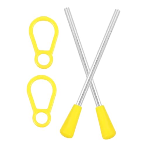 Milisten 2 Stücke Dreieck Hammer Mallet Stick Instrument Teil Dreieck Eisen Stick Musical Mallet Dreieck Eisen Hämmer Gelb Kunststoff von Milisten