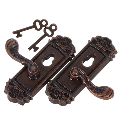 Milisten 2 Stücke Mini Metall Türgriff Puppenhaus Kleine Tiny Miniatur Artikel Kleine Vintage Decor Zink Legierung Hellbraun Milisten 2 Stücke Mini Metall Türgriff Puppenhaus Kleine Tiny Miniatur Artikel Kleine Vintage Decor Zink Legierung Hellbraun von Milisten