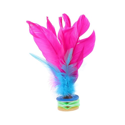 Milisten 2 Stücke Spline Federball Badminton Federbälle Federball Kicking Game Sport Fuß Federball Outdoor Spiel Federball Kicking Federball Rosy Künstliche von Milisten