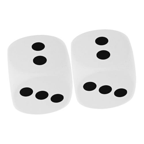Milisten 2 Stücke Würfel Anzahl Würfel Schaum Würfel Klassenzimmer Mathe Spiele Trinken Spiele Anzahl Party Favors Weiß Eva von Milisten