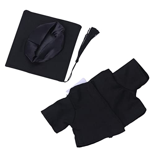 Milisten 2 Teiliges Set Abschlussanzug Arzthut Set Abschlussrobe Partykleidung Für Puppenkleid Für Puppen Plüschpuppe Abschlusskappe Gastgeschenk Mini Puppe Abschlusskleidung Hüte Kostüm von Milisten