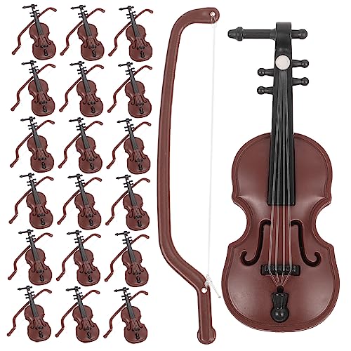 Milisten 20 Sätze Mini Geigen Modelle für Weihnachtsdekoration Elegante Tischornamente für Zuhause und Büro als oder Fotorequisiten für Musikliebhaber von Milisten