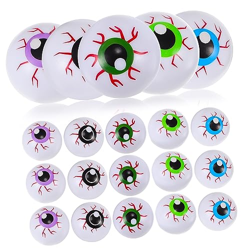 Milisten 20 Stück Augenbälle Gruselige Halloween Deko Realistische Fake Eyeballs für Halloween Requisiten und Tischdekorationen von Milisten