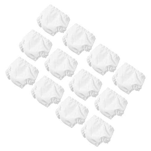 Milisten 20 Stück Babykleidung und Unterwäsche Puppen windel puppenwindeln Spielzeugwindeln doll Accessories Zubehör realistisch hoch Kleidung für Babypuppen Mini-Kleidung Stoff Weiß von Milisten
