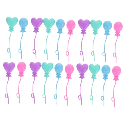 Milisten 20 Stück Ballonspielzeugzubehör Luftballons Miniaturballons für Puppenhaus Miniatur-Puppenhaus- Dollhouse Dekorationen kleines puppenhaus zubehör Puppenhaus-Miniaturen Plastik von Milisten