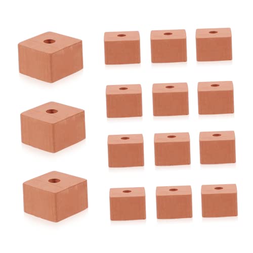 Milisten 20 Stück DIY -bausteine Mini- Winziges Block Gebäude Miniaturen Ziegel Gefälscht Mini-bausteine Bauen Miniatursteine ​​selber Machen Keramik Orange von Milisten