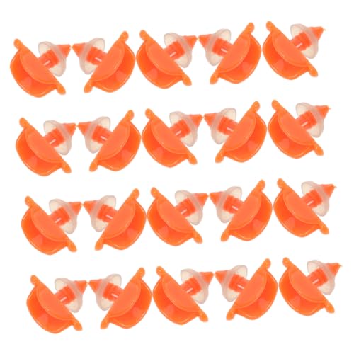 Milisten 20 Stück Entenschnabelspielzeug Frosch Plüsch ducken ausgestopftes Plüsch-Ente Schnäbel Entenspielzeugmund Entenschnabel für DIY-Puppe DIY Entenmaul-Set Plastik Orange von Milisten