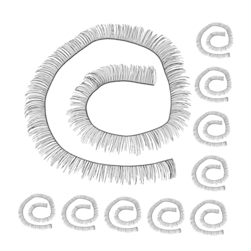 Milisten 20 Stück Falsches Wimpernpuppenzubehör sehen zart Fälschung Kleid gefälscht falsche Wimpern dekorative Wimpern für zu Hause Künstliche Wimpern für Puppe Nylon Black von Milisten