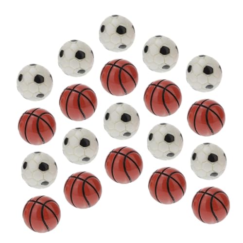 Milisten 20 Stück Fußball und Basketball für Puppenhaus Realistische Mini Sportbälle für Kreative Dekoration von Mini Häusern und Landschaften für Kinderzimmer und Spielszene von Milisten