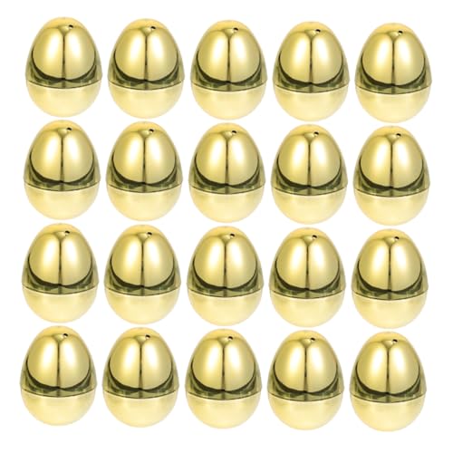 Milisten 20 Stück Goldene Befüllbare Kunststoff Ostereier Wiederverwendbare Osterdekoration Leichte Offene Eier zum Befüllen für Osterfeier und Partydeko Milisten 20 Stück Goldene Befüllbare Kunststoff Ostereier Wiederverwendbare Osterdekoration Leichte Offene Eier zum Befüllen für Osterfeier und Partydeko von Milisten