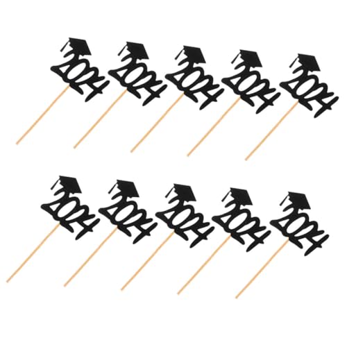 Milisten 20 Stück Graduation Cupcake Picks Dekorative Tortenstecker für Abschlussfeiern Cupcake Topper für Graduation Partys und Kuchen Dekoration von Milisten
