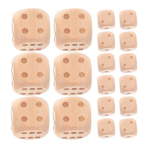 Milisten 20 Stück Holz Würfel Set Runde Kanten Würfel für DIY Langlebig und Sicher für Brettspiele Party Spiele und Kreative Projekte für Altersgruppen von Milisten