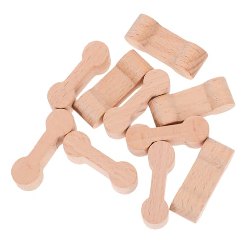 Milisten 20 Stück Holzschienen Verbinder Robuste Holz Adapter für Zugstrecken für Kreative Bauprojekte und Kinderfreundliches Fördert die Fantasie und Koordination von Milisten