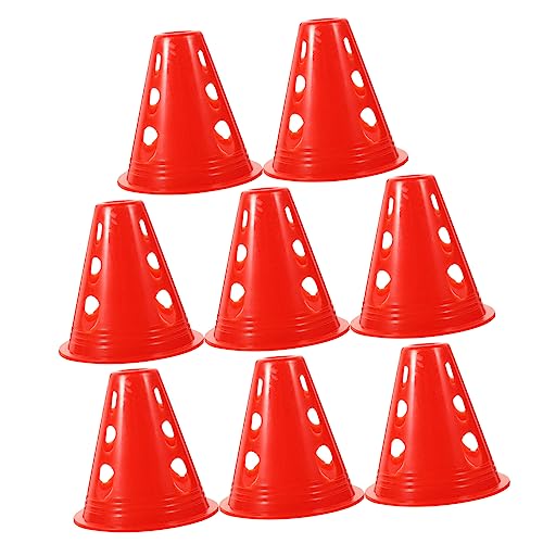 Milisten 20 Stück Kleine Windfeste Trainingskegel mit Belüftungslöchern Farbige Markierungskegel für Roller Skating Fußball Basketball Agility Übungen und Outdoor Sportarten von Milisten