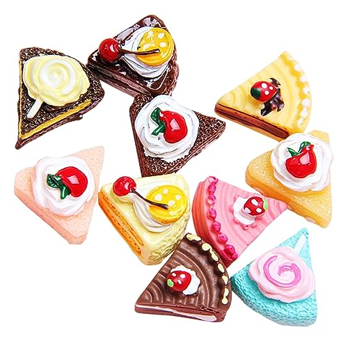 Milisten 20 Stück Kuchenpuppenhaus Reiz Simulierter Kuchen Gefälscht Vorgeben Zauber Für Mini-charms Zum Basteln Handyhüllen-anhänger Süße Handyanhänger Kuchen Charme Harz von Milisten