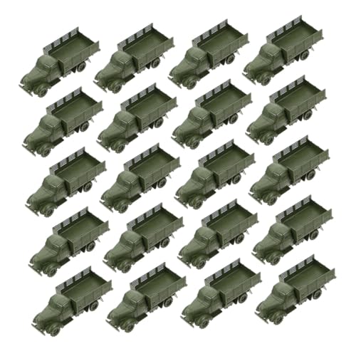 Milisten 20 Stück LKW-Modell Simulationscontainerautomodell Lagerauto Simulation Auto Spielzeuglastwagen Kleines Tischmodell Für Baufahrzeuge Pp Olive Green von Milisten