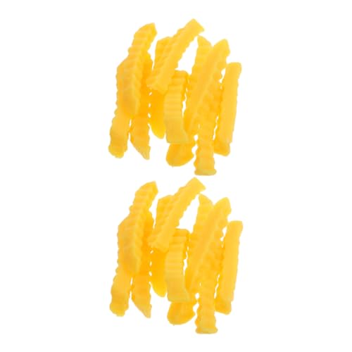 Milisten 20 Stück Lebensechte Simulation Pommes Frites Aus Kunststoff, Künstliche Lebensmitteldekorationen, Realistische Kartoffelmodelle in Höhlenform Für Heimwerkerarbeiten Milisten 20 Stück Lebensechte Simulation Pommes Frites Aus Kunststoff, Künstliche Lebensmitteldekorationen, Realistische Kartoffelmodelle in Höhlenform Für Heimwerkerarbeiten von Milisten