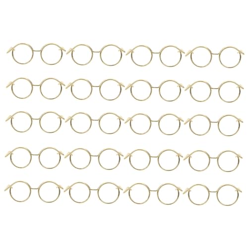 Milisten 20 Stück Mini-Brillenspielzeug Mini-Puppenbrillen-Requisiten Basteln Sie eine Brille zum Dekorieren Mini-Puppenbrille zum Basteln Minipuppenbrille Metall Golden Milisten 20 Stück Mini-Brillenspielzeug Mini-Puppenbrillen-Requisiten Basteln Sie eine Brille zum Dekorieren Mini-Puppenbrille zum Basteln Minipuppenbrille Metall Golden von Milisten