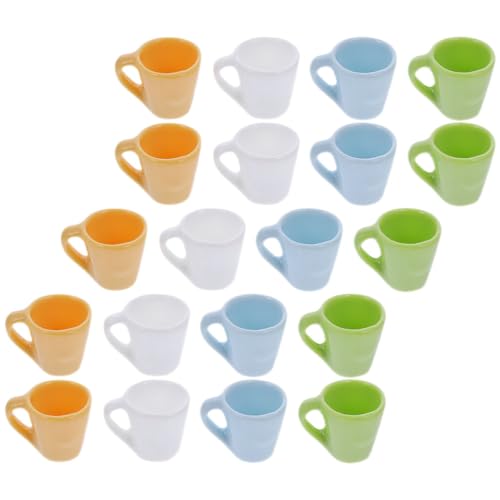 Milisten 20stücke Teiliges Miniatur Kaffeetassen Und Teetassen Für Farbenfrohe Resinschalen Perfektes Zubehör Für Spielzeug Und Mini-landschaften von Milisten