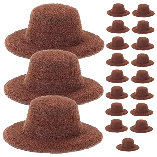 Milisten 20 Stück Mini Jazz Hüte Miniatur Western Hüte Puppen Zubehör für Kostüm und Party Dekoration für DIY Projekte von Milisten