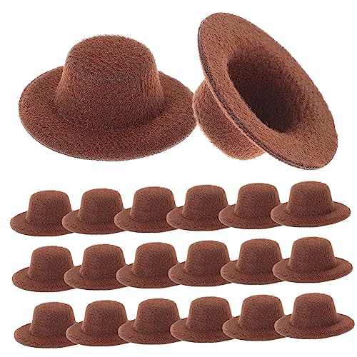 Milisten 20 Stück Mini Jazz Hüte für Puppen Leichte und Wiederverwendbare Bastelaccessoires für Puppenhäuser und Kostüme Kreative DIY Dekorationen für Partys von Milisten