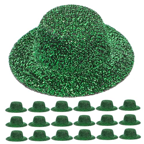 Milisten 20 Stück Mini-Jazzhut Dollhouse Accessories dekoringe Einzigartige Hutform Dollhouse Zubehör Miniaturhut Größe Kleiner Jazzhut Minihüte für Partys Feiner Farbiger Stoff Dark Green von Milisten