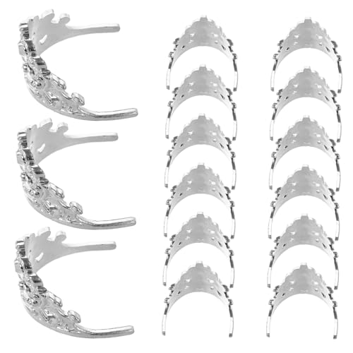 Milisten 20 Stück Mini Queen Crown Hair Accessoires kleine Puppen Puppendekor Prinzessin winzig kleine Schmuckstücke für Puppen Mini-Kopfschmuck Kopfschmuck Mini Mini-Schmuck Plastik Silber von Milisten
