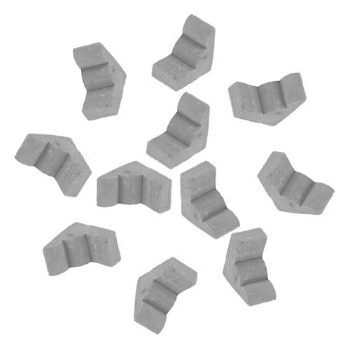 Milisten 20 Stück Mini-Steine Zubehör für Bausteine Baumaterial winzige Ziegel Miniaturziegel Spielzeugsteine Backsteindekorationen Mini-Bausteine Ziegel Ton Grey von Milisten