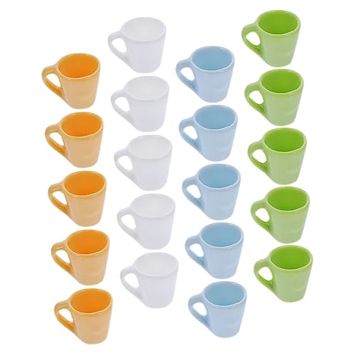 Milisten 20 Stück Mini-Tasse Puppenhausdekor Mini-Becher Kleiner Becher Mini-wasserbecher Küchenrequisiten Vorgeben Mini-hausdekor-Tasse Kleine Kaffeetassen Mini -kaffeetassen Miniatur Harz von Milisten