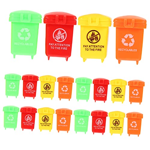 Milisten 20 Stück Mini-mülleimer Miniatur Kleine Tonne Geformt Mülleimer Für Winzig Mülleimer Klein Bad -mülltonnen Kücheneimer Für Mini Müll Plastik von Milisten
