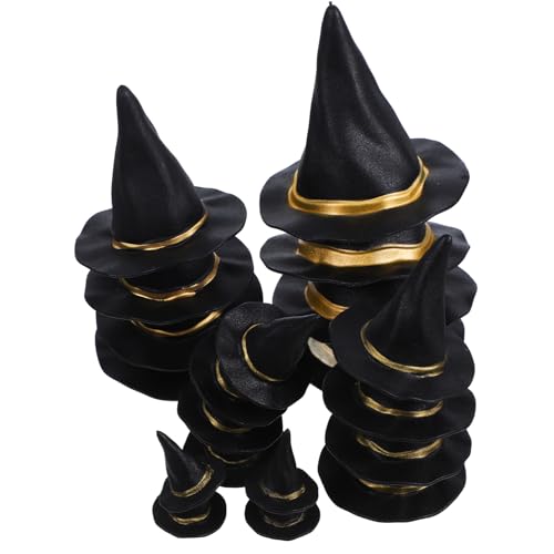 Milisten 20 Stück Miniatur Hexenhüte Dekoration für Halloween für Diy Kuchen Puppenhaus und Partybedarf Charmante Deko Accessoires für Festliche Anlässe von Milisten