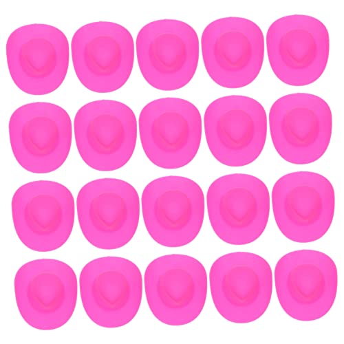 Milisten 20 Stück Miniatur Hüte für Puppen Plastik Cowboyhüte für DIY Puppenaccessoires und Dekoration für Kreative Bastelprojekte von Milisten