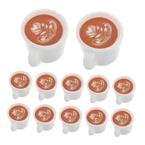 Milisten 20 Stück Puppenhaus-kaffeetasse Hausdeko Mini Milchbecherpuppenhaus Faux Tasse Kaffee Miniatur-puppenhausbecher Mini-teetassen Puppenhaus-Essen- -Dekorationen Weiß Plastik von Milisten