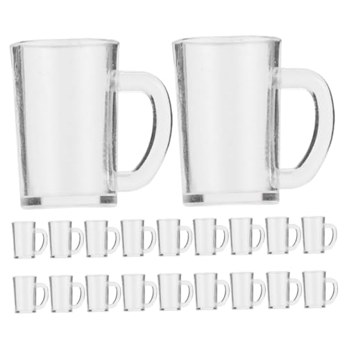Milisten 20 Stück Puppenhausbecher Bierkrüge Tassendekoration Puppenhausbecher Modell Kleine Hausornamente Heimdekoration Mini Hauszubehör Mini Landschaftsverzierungen von Milisten