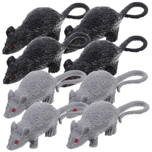 Milisten 20 Stück Realistische Kunststoffmaus Spielzeuge für Halloween Deko Gruselige Prank Ratten Modelle Wiederverwendbare Mäuse für Scherzartikel und Spooky Props von Milisten