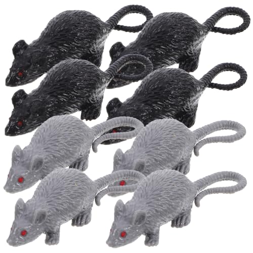 Milisten 20 Stück Realistische Mini Ratten Kleine Gefälschte Mäuse Angst Lebensechte Ornamente Streichfigur Gefälschte Ratten Für Den Innenbereich Zum Dekorieren Kleiner Pelziger von Milisten